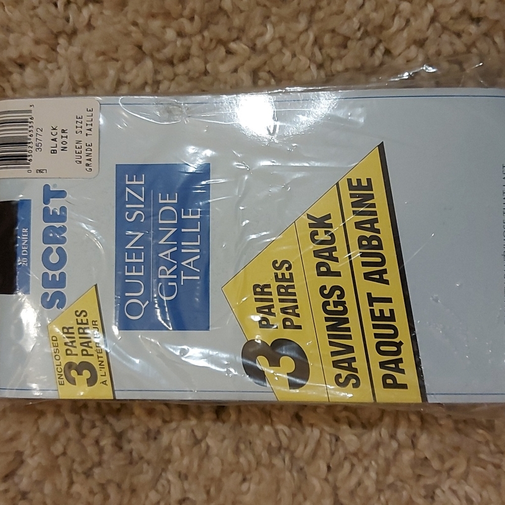 Secret queen size pantyhose